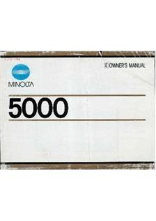 Minolta 5000 AF manual. Camera Instructions.